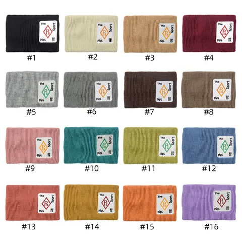 Western Style Acrylic Double Layer Knitted Hairband Solid Color Wide Sport Headband Outdoor Warm Headwear For Women Jewelry