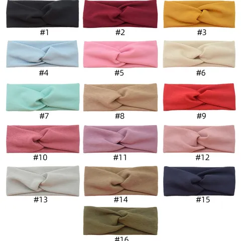 Western Style Women Elastic Polyester Hairband Criss Cross Athletic Workout Sport Yoga Headband Retro Headwear Accessories