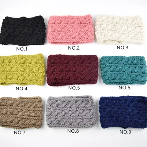 Women Winter Cable Knit Headband Polyester Braided Ear Warmer Head Wrap Twist Hair Band Cozy Outdoor Headpiece Accessory