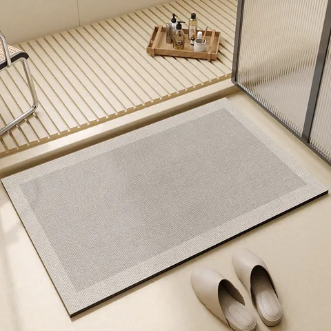 Wabi Sabi Stijl Diatomeeënaarde Vloermat Absorberende Antislip Badmat Sneldrogende Zachte Badkamer Deurmat Huisdecoratie