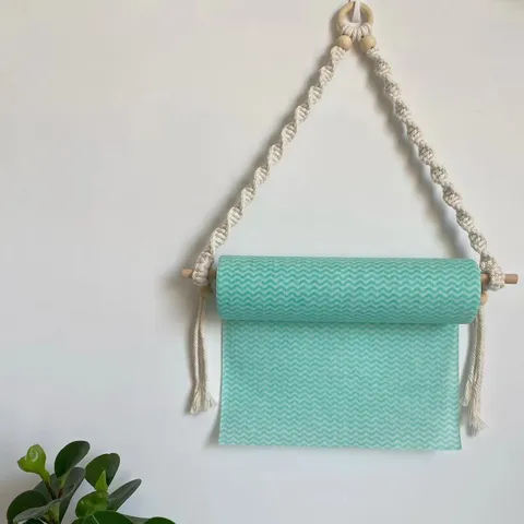 Boho Handmade Woven Cotton Tapestry Tissue Holder Wall Hanging Storage Rack Nordic Macrame Home Decor Organizer