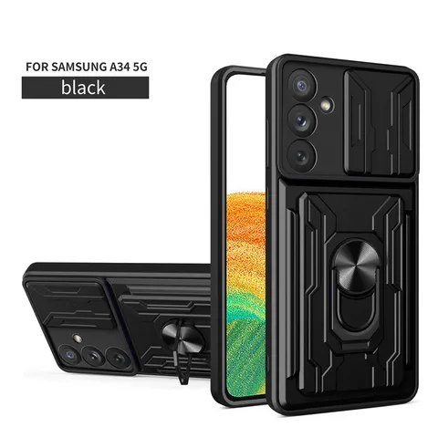 Στιβαρή Θήκη Πανοπλίας για Samsung S23 Ultra S22 A54 A14 TPU Αντικραδασμικό Κάλυμμα Με Συρόμενη Προστασία Φακού Δαχτυλίδι Στήριξης Μαγνητική Βάση