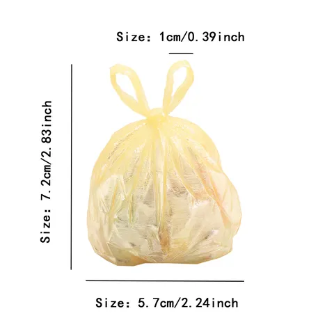 3D-gedruckt Kunststoff Leuchtende Mini Müllbeutel Ornament Kreative Simulation Müllsack Persönlichkeit Schreibtisch Dekor Spaß Anhänger