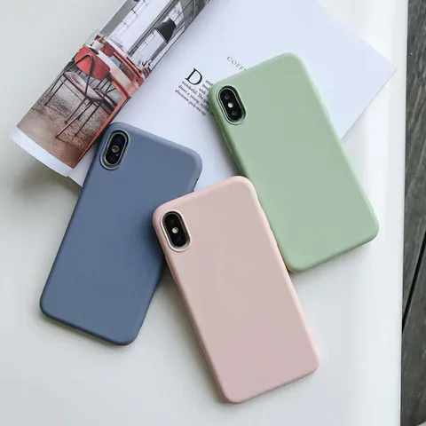 Minimalist Matte Liquid Silicone Phone Case With Microfiber Lining Shockproof TPU Soft Back Cover For iPhone Series Protection