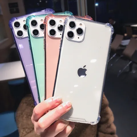 Funda de Teléfono de TPU Transparente Antigolpes Para iPhone Cubierta Posterior de Silicona Suave Transparente Accesorio de Protección