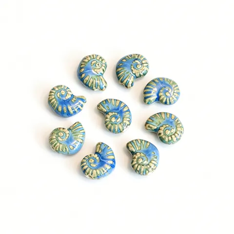 Ceramic Conch Shell Loose Beads DIY Handcrafted Jewelry Making Accessories For Bracelet Necklace Crafting