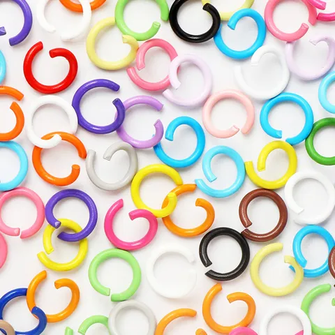 Handmade DIY Jewelry Findings Colored Iron Jump Rings Open Connector Rings For Bracelet Necklace Making 100 Pieces Per Pack