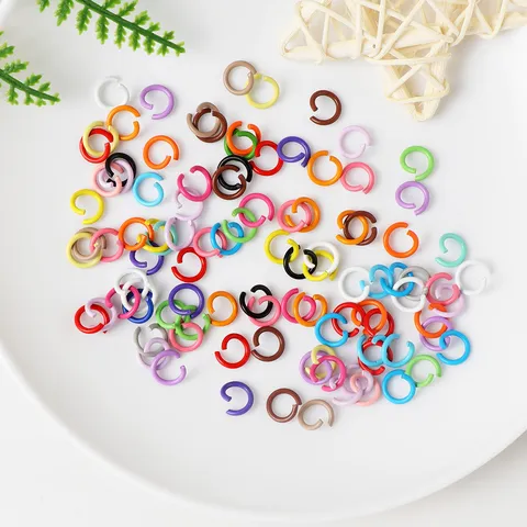 Handmade DIY Jewelry Findings Colored Iron Jump Rings Open Connector Rings For Bracelet Necklace Making 100 Pieces Per Pack