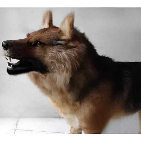 Realistic German Shepherd Dog Figurine Simulation Animal Model Large Home Decor Indoor Ornament Photography Film Prop