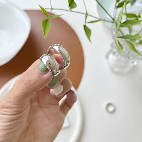 Minimalistischer S925 Sterlingsilber Offene Schleife Glatter Bandring Hochglanz Klassisch Strukturierter Geometrischer Fingerring Für Damen Herren Täglichen Schmuck Geschenk