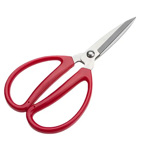 Household Office Stainless Steel Scissors Red Plastic Handle Multi-Purpose Cutting Tool For Home Daily Use