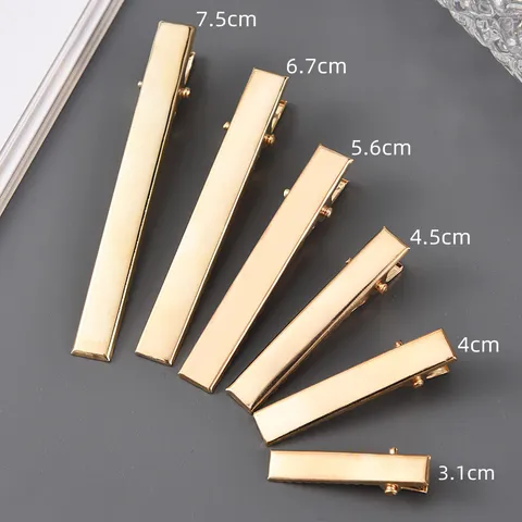 Metall Haarspangen Entenschnabel Clips Krokodil Haarspangen DIY Haarschmuck Schwarz Gold Haartstyling Werkzeuge Für Damen