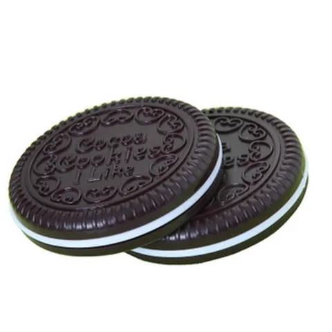 Portable Chocolate Cookie Makeup Mirror And Comb Cute Sandwich Pocket Mirror Compact Cosmetic Mirror For Women Daily