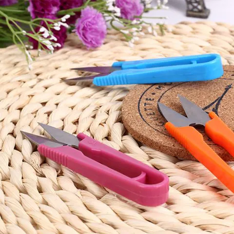 Portable U Shaped Yarn Scissors Stainless Steel Thread Snippers For Cross Stitch Tailor Sewing Hand Tools