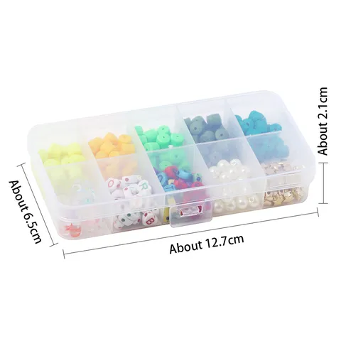 Kit Perles Fabrication Bijoux DIY Acrylique Argile Polymère CCB Étoile Cœur Alphabet Perles Coquille Alliage Pendentif Variété pour Filles Femmes Matériel Artisanal