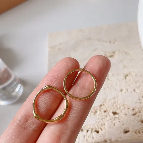 Minimalistisch 925 Silber Unregelmäßig Wickelring Für Damen Galvanisiert Geometrisch Offene Schleife Modisch Pendeln Handschmuck Ring