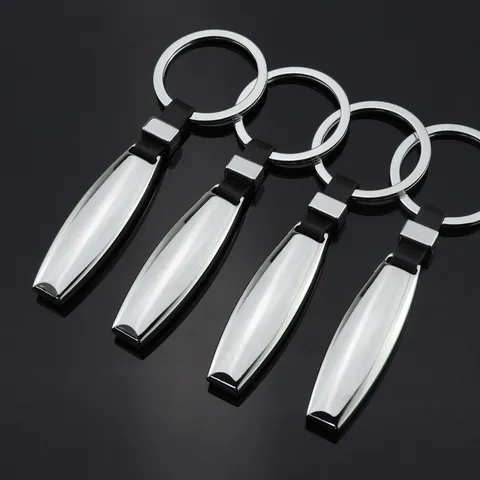 Minimalistischer Zinklegierung Auto Schlüsselanhänger Mit PU Lederband Polierter Wassertropfen Metall Schlüsselring Elegantes Auto Zubehör Universal Geschenk
