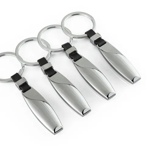 Minimalistischer Zinklegierung Auto Schlüsselanhänger Mit PU Lederband Polierter Wassertropfen Metall Schlüsselring Elegantes Auto Zubehör Universal Geschenk