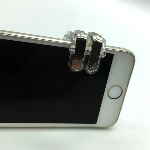 Universal Mobile Game Triggers Clear Plastic Metal Gaming Controller Button Accessory For Smartphone Shooting Games