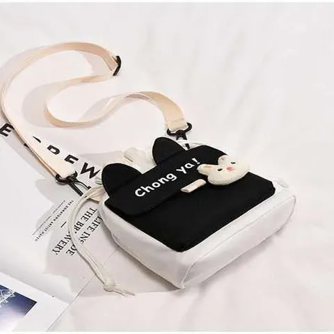 Korean Style Cute Girl Student Crossbody Bag Japanese Harajuku Letter Print Canvas Casual Shoulder Bag