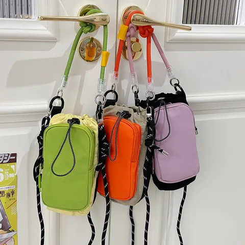 Τσάντα Χιαστί για Μπουκάλι Νερού Ελαφρύ Nylon Colorblock Τσάντα Ώμου Casual Fashion Καθημερινή Τσάντα Χειρός για Γυναίκες
