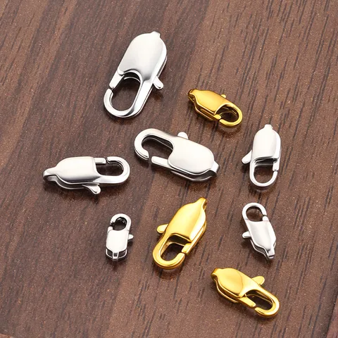 Gepolijste Karabijnsluiting Roestvrij Staal DIY Sieraden Maken Vierkante Universele Connector Sluiting Voor Ketting Armband Craft Accessoires