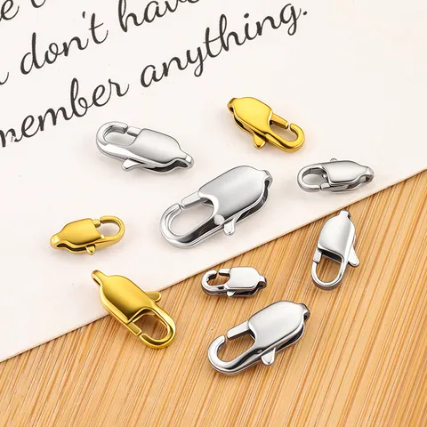 Gepolijste Karabijnsluiting Roestvrij Staal DIY Sieraden Maken Vierkante Universele Connector Sluiting Voor Ketting Armband Craft Accessoires