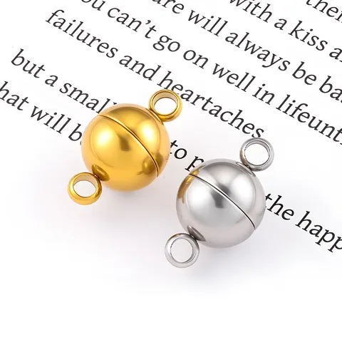 Chiusure Magnetiche Sferiche in Acciaio Inossidabile Solo Chiusura per Fai da Te Collana Bracciale Connettore Gioielli