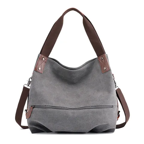 Borsa a Tracolla in Tela Casual da Donna Grande Capacità Borsa Crossbody Retro Tote Multifunzionale Borsa a Mano Giornaliera