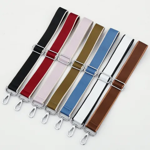 Bandoulière Large Réglable pour Sac Remplacement Couleur Mixte Polyester Coton Sangle Avec Crochets Pivotants