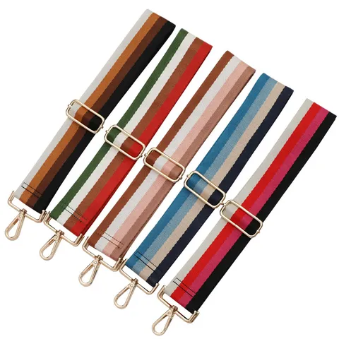 Verstelbare Kleurrijke Gestreepte Schouderriem Brede Vervangende Tasriem Gekussende Riem Voor Crossbodytas