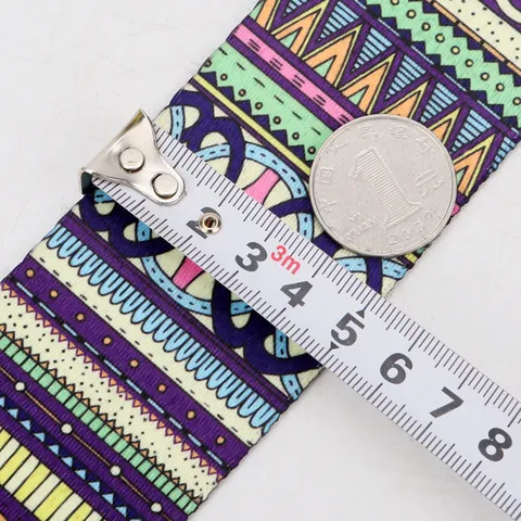 Ethnic Style Wide Bag Strap Adjustable Crossbody Shoulder Strap Colorful Geometric Pattern Webbing Handbag Strap