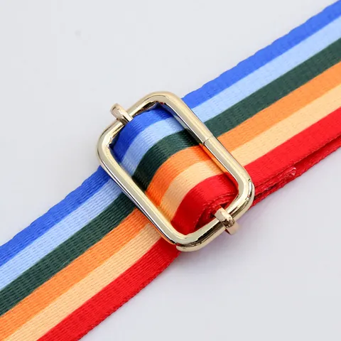 Ethnic Style Woven Polyester Bag Strap Adjustable Wide Shoulder Crossbody Bag Replacement Belt With Metal Clasp Hardware Accessories