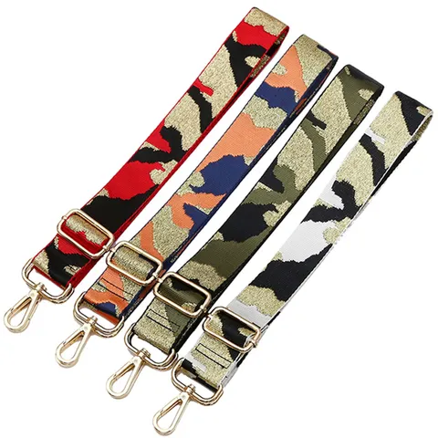 Adjustable Wide Camouflage Bag Strap Thickened Polyester Replacement Belt For Handbags Crossbody Shoulder Bags Women Men Accessories
