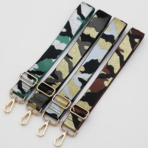 Adjustable Wide Camouflage Bag Strap Thickened Polyester Replacement Belt For Handbags Crossbody Shoulder Bags Women Men Accessories