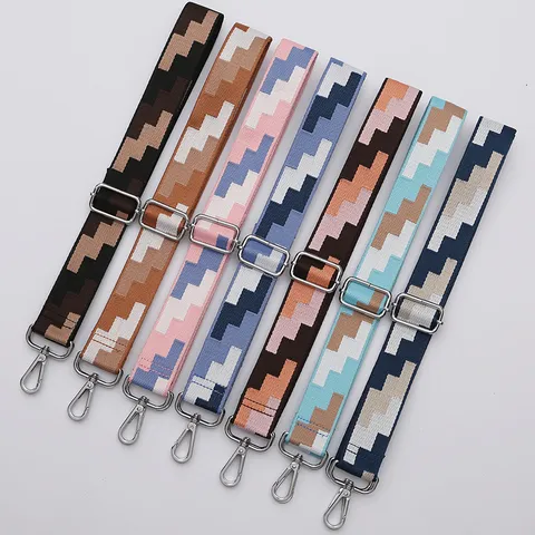 Ethno-Stil Geometrisches Muster Gewebtes Gurtband Taschengurt Breite Ersatz Verstellbare Schulter Umhängetasche Gurt Zubehör Für Damen Taschen
