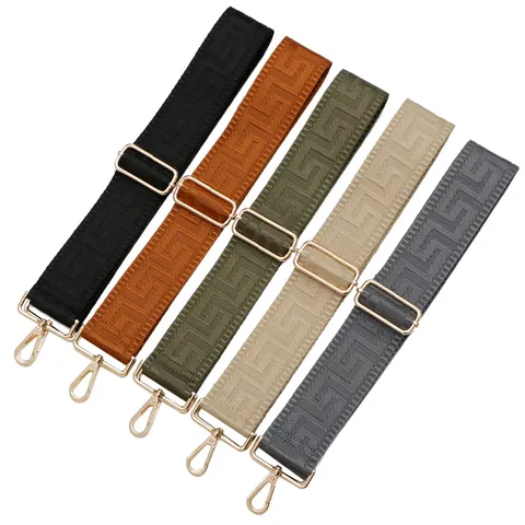 Polyester Geometric Maze Pattern Bag Strap Adjustable Fashion Casual Women Crossbody Shoulder Replacement Strap Handbag Accessory