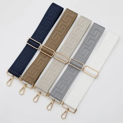 Polyester Geometric Maze Pattern Bag Strap Adjustable Fashion Casual Women Crossbody Shoulder Replacement Strap Handbag Accessory
