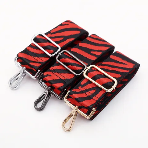 Fashion Zebra Print Wide Bag Strap For Women Polyester Crossbody Shoulder Bag Strap Replacement Adjustable Belt For Handbags Accessories