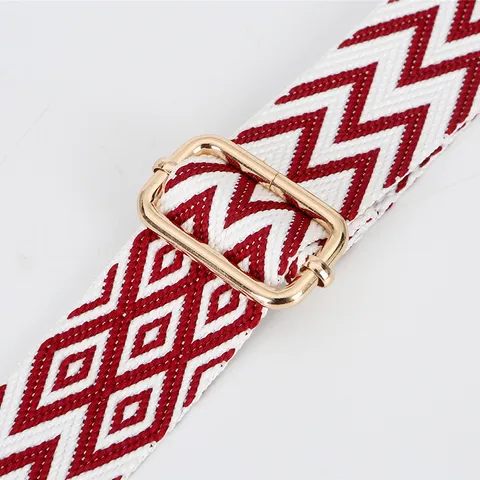Ethno-Stil Geometrisches Muster Einstellbarer Taschengurt Ersatz Schulterriemen Für Damen Taschen Polyester Gewebtes Gurtband