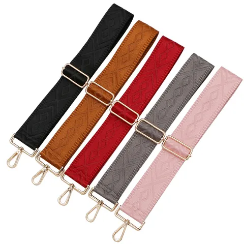 Verstelbare Brede Tasriem Effen Kleur Polyester Vervangende Schouderriem Crossbody Riem Met Metalen Sluiting Voor Dames Heren Handtas Accessoire