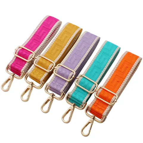 Adjustable Wide Shoulder Strap Colorful Maze Pattern Replacement Belt For Women Crossbody Single Shoulder Bag Accessories