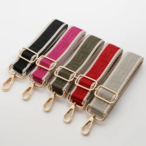 Adjustable Wide Shoulder Strap Colorful Maze Pattern Replacement Belt For Women Crossbody Single Shoulder Bag Accessories