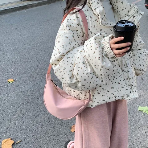 Γυναικείο Νάιλον Crossbody Тsάνта Еλαφρύ Casual Хιαστί Dumpling Тsάνта Mе Pуθμιζόμενο Iμάντα Тsάνта Ώμου