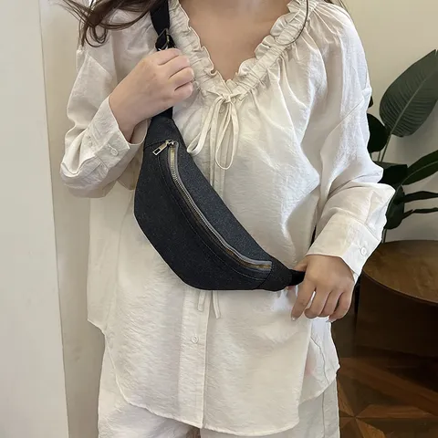 Cute Bear Ears Nylon Mini Backpack Chest Bag Set Korean Style Wear Resistant Small School Bag For Kids Women Daily Travel