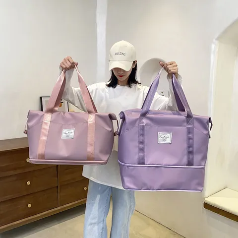Borsa da Viaggio Impermeabile di Grande Capacità Borsa Sportiva Multifunzionale Leggera Borsa da Viaggio per Donna Uomo