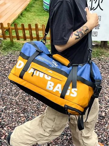 Grand Sac à Dos de Voyage Casual en Tissu Oxford Imperméable Grande Capacité Unisexe Multifonctionnel pour Ordinateur