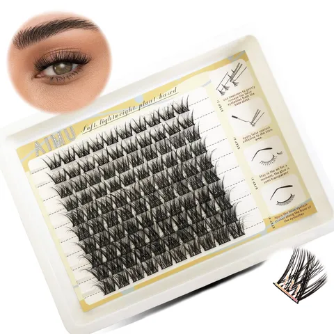 Segmented False Eyelashes Dense Natural Synthetic Fiber Fake Eyelash Extensions Natural Looking Eye Makeup Beauty Tool
