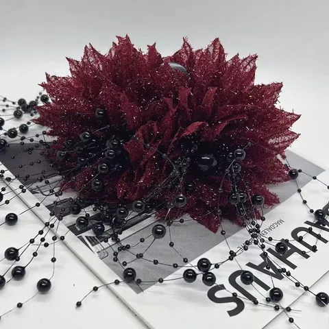 Pince à Cheveux Florale Élégante Avec Glands Accessoires de Coiffure Doux pour Femmes Décoration Quotidienne