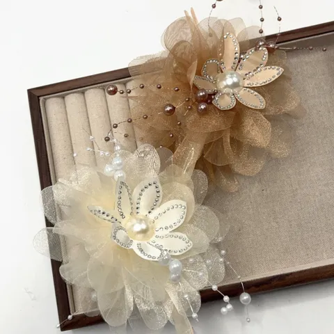 Mode Pince à Cheveux Florale Strass Perle Artificielle Pince Requin Doux Élégant Accessoires de Cheveux pour Femmes